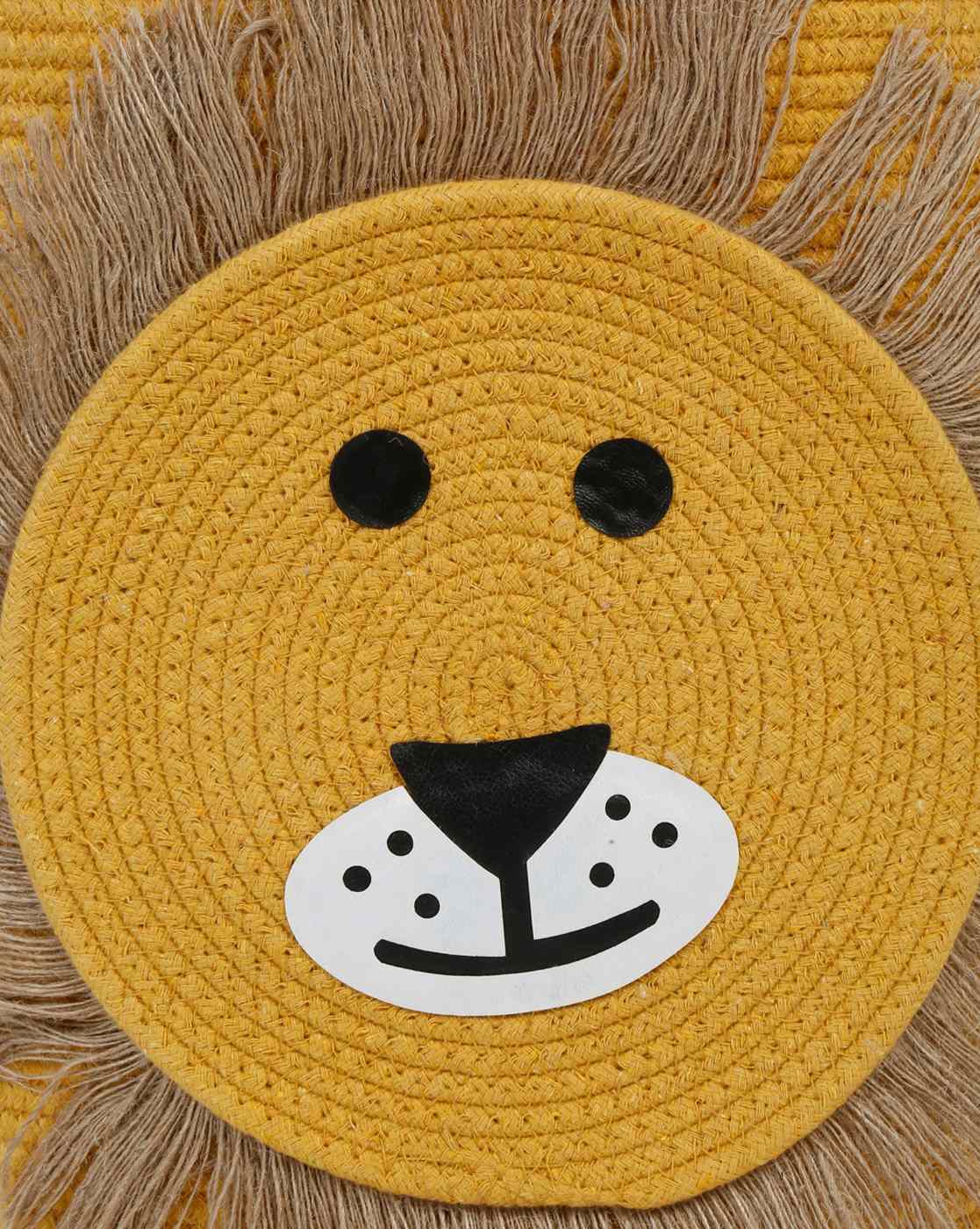 Cotton Lion Basket for Storage Foldable Wardrobe Multipurpose use Laundry Basket