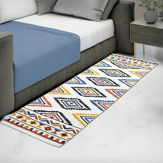 Geo Stride Cotton Runner Rug β 2 x 5 Feet (1 Pc)