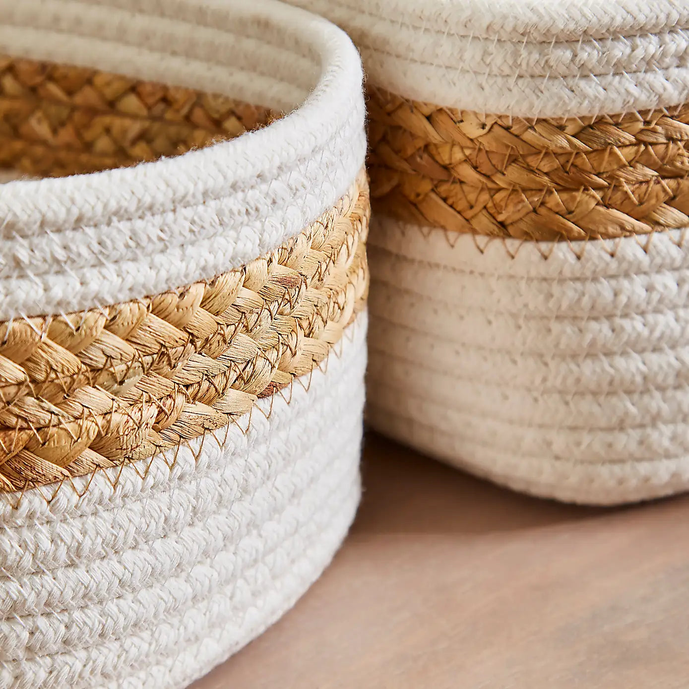 Rustic Charm Handwoven Rustic Storage Baskets – Set of 3