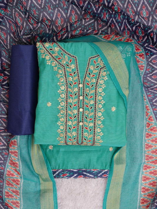 Rani Raiment Ethnic Embroidered Unstitched Dress Material