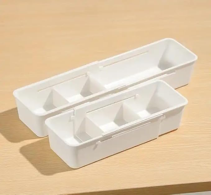 Adjustable Drawer Organizer Removable for Kitchen Office Supplies Study Room (Pack of 3)