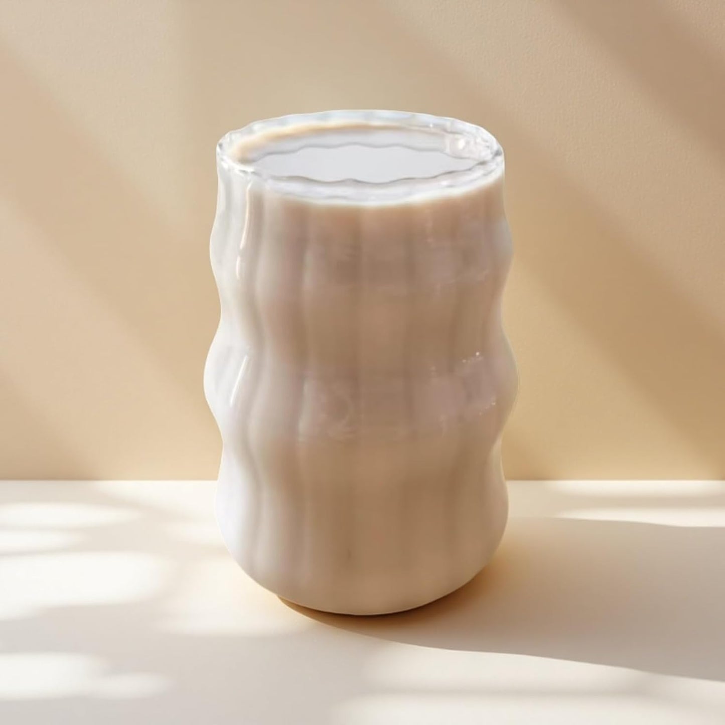 Premium Wave-Shaped Glass Tumblers Set – Pack of 2 (500 ml)