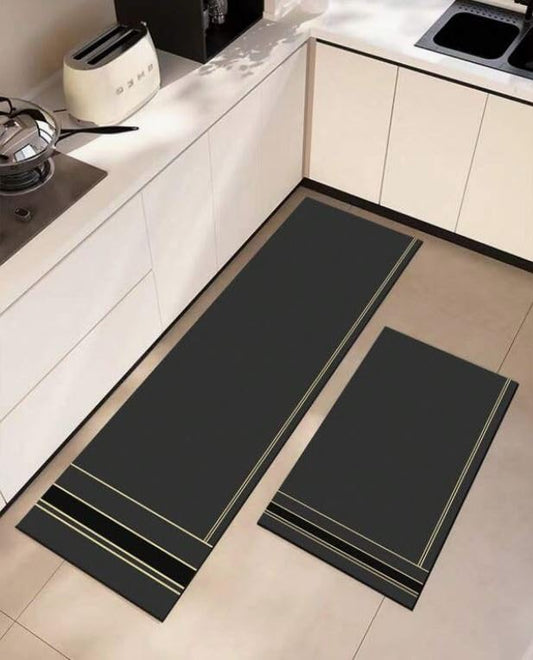 Non-Slip Comfort Mats, Anti-Fatigue Kitchen Rug Set β 2 Piece (Rubber)