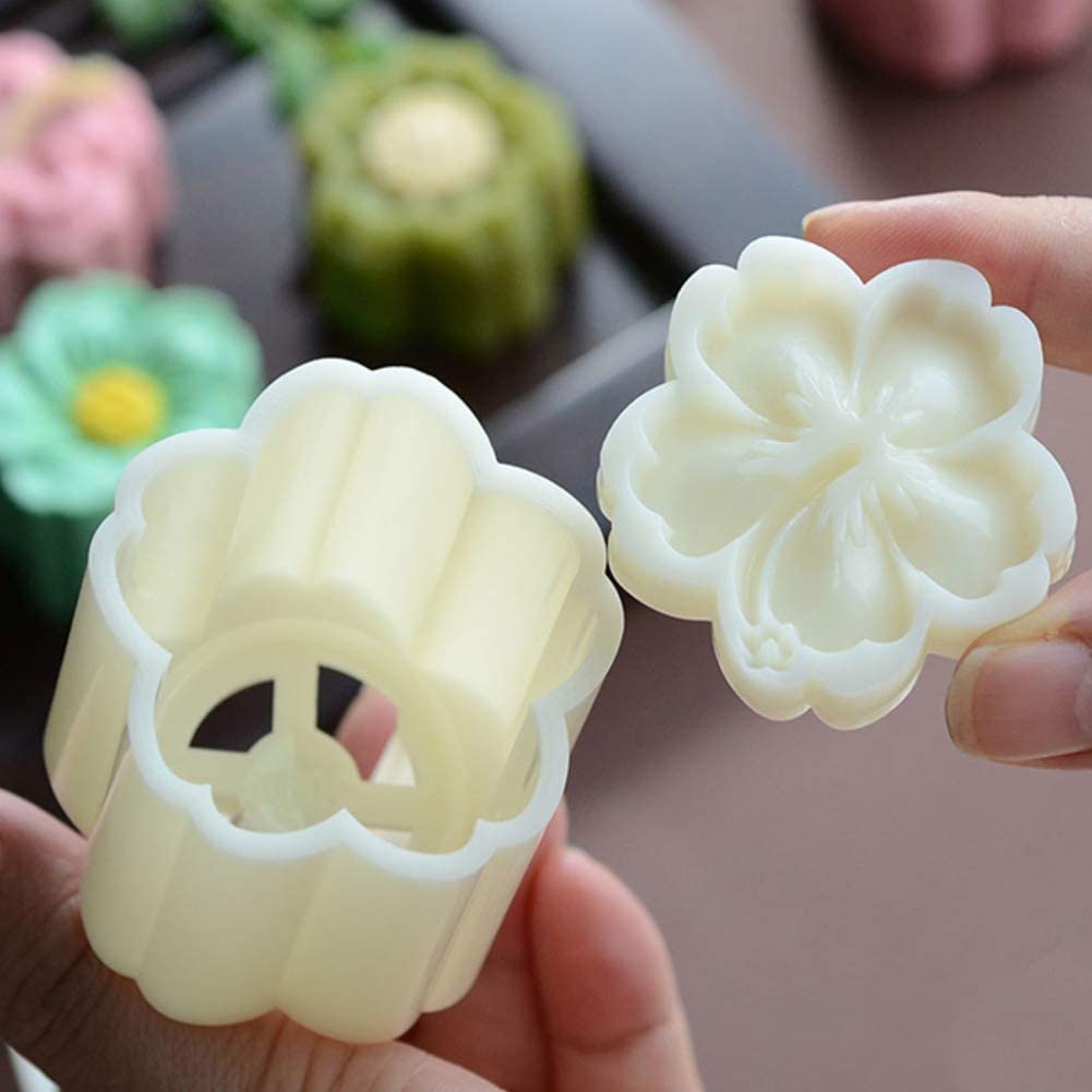 Cake Mold Set 4pcs 50g Cookie Stamps, DIY Hand Press Cookie Dessert Cutter Pastry Decoration Tool Cake Mold Set 4pcs 50g Cookie Stamps