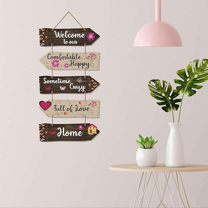 Wooden Wall Hanging - Decorative Art for Home & Office