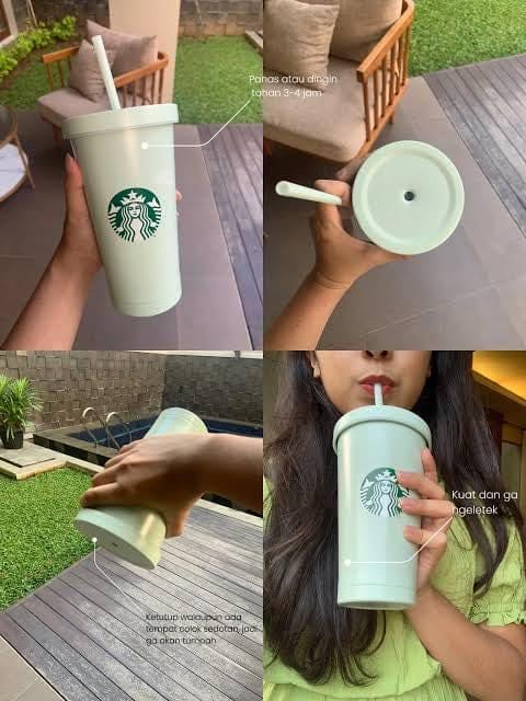 Starbucks Limited Edition Matte Green Stainless Steel Tumbler – 700ML