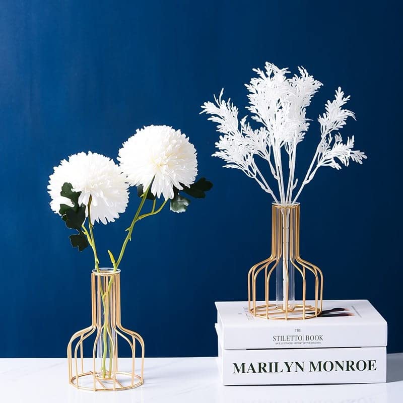 Trendy Metal Test Tube Propagation Vase with Stand