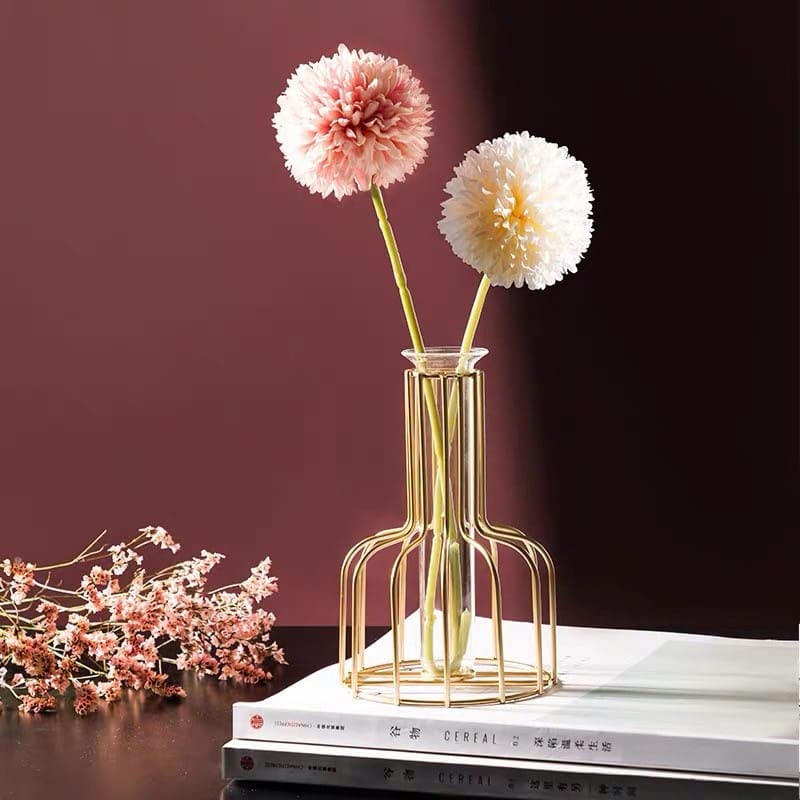 Trendy Metal Test Tube Propagation Vase with Stand
