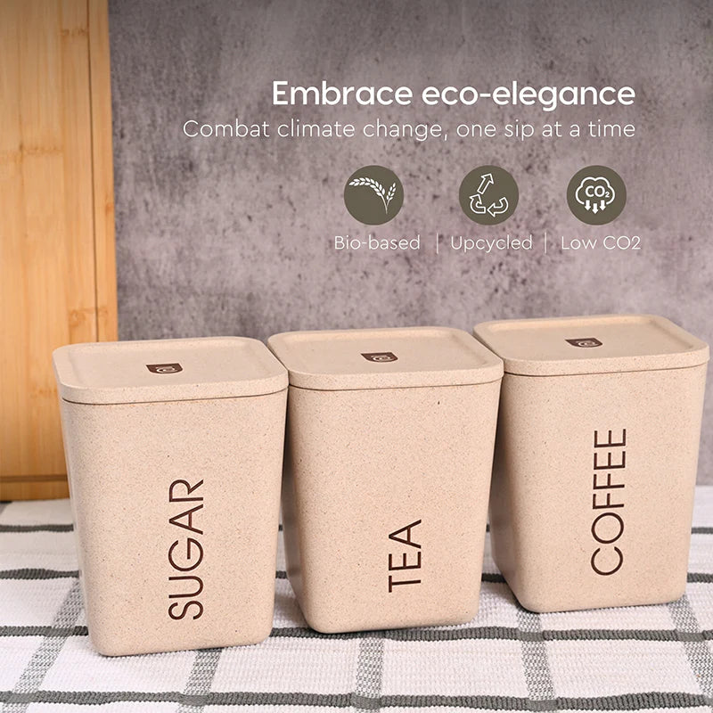 Kitchen Storage Jars & Containers Kitchen Storage Jars & Containers | Airtight Container Set | Sand Castle – 800ml Each (Set of 3)