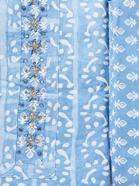 BlueAura Cotton Dress Material Set
