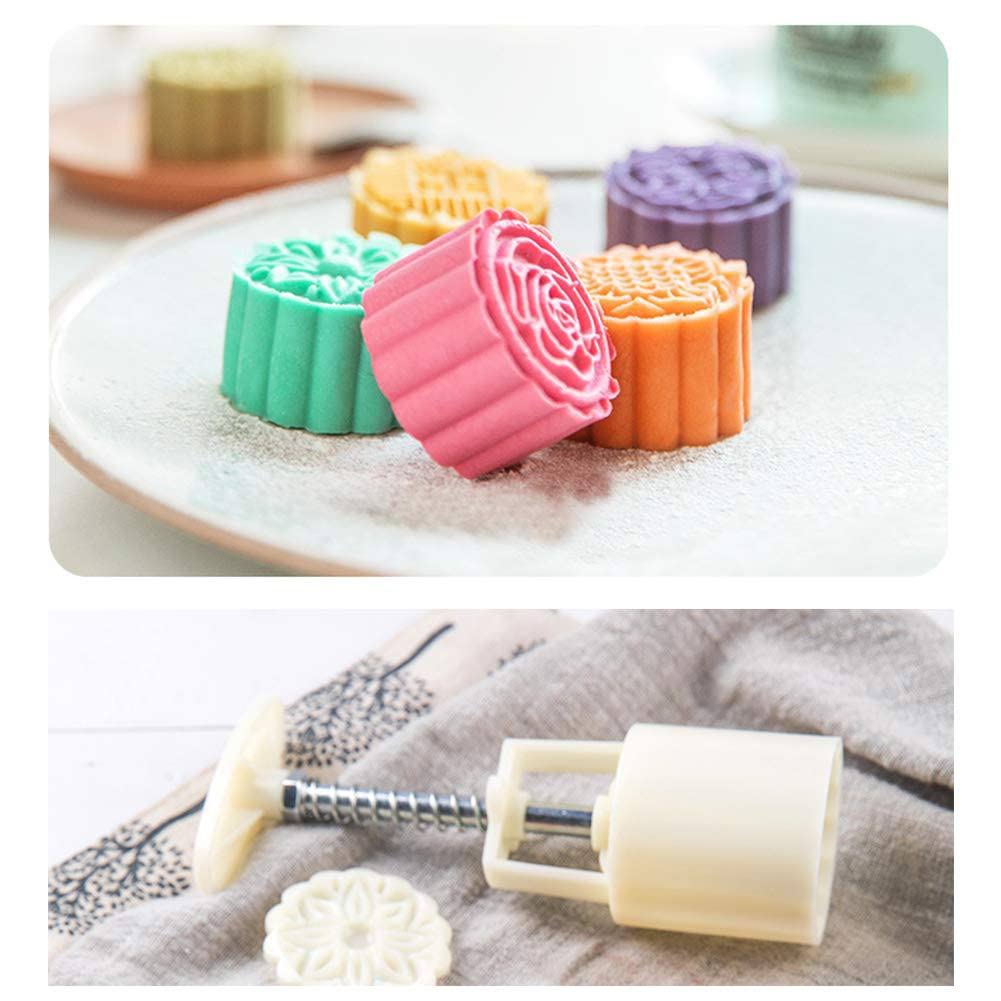 Cake Mold Set 4pcs 50g Cookie Stamps, DIY Hand Press Cookie Dessert Cutter Pastry Decoration Tool Cake Mold Set 4pcs 50g Cookie Stamps