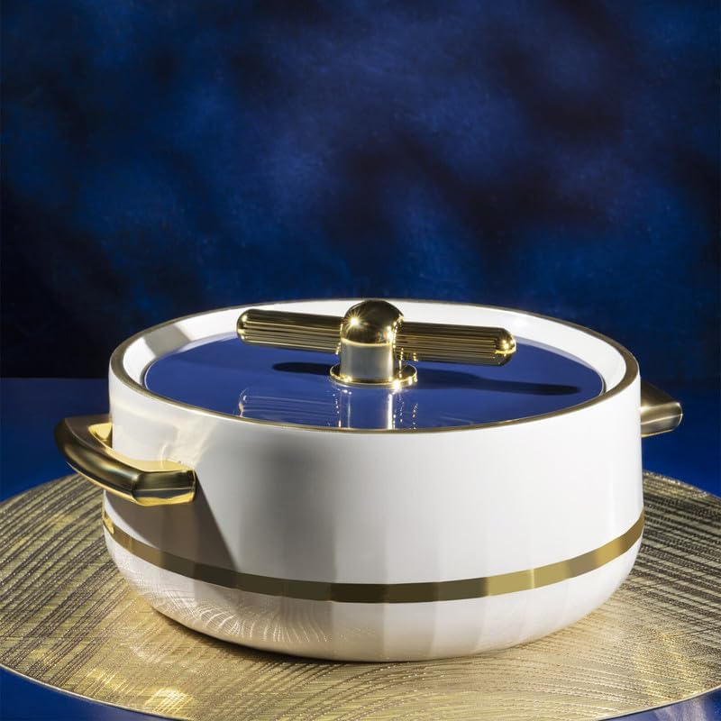 Elegance Royal Navy Blue Inner Steel Casserole Set of 3 (1700ml, 1200ml, 600ml)