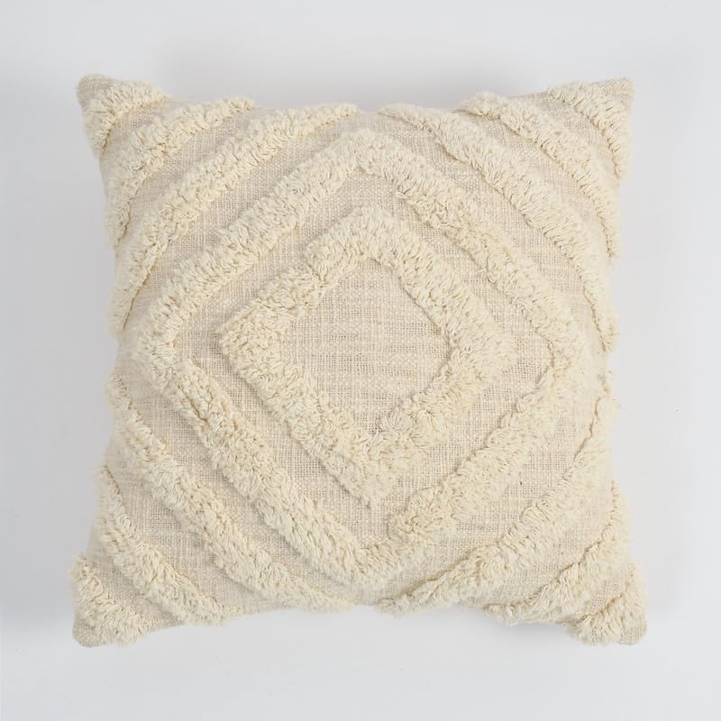 Attractive Soft Hand Tufting Cushion Pillow Cover Case (Set 0f 2)