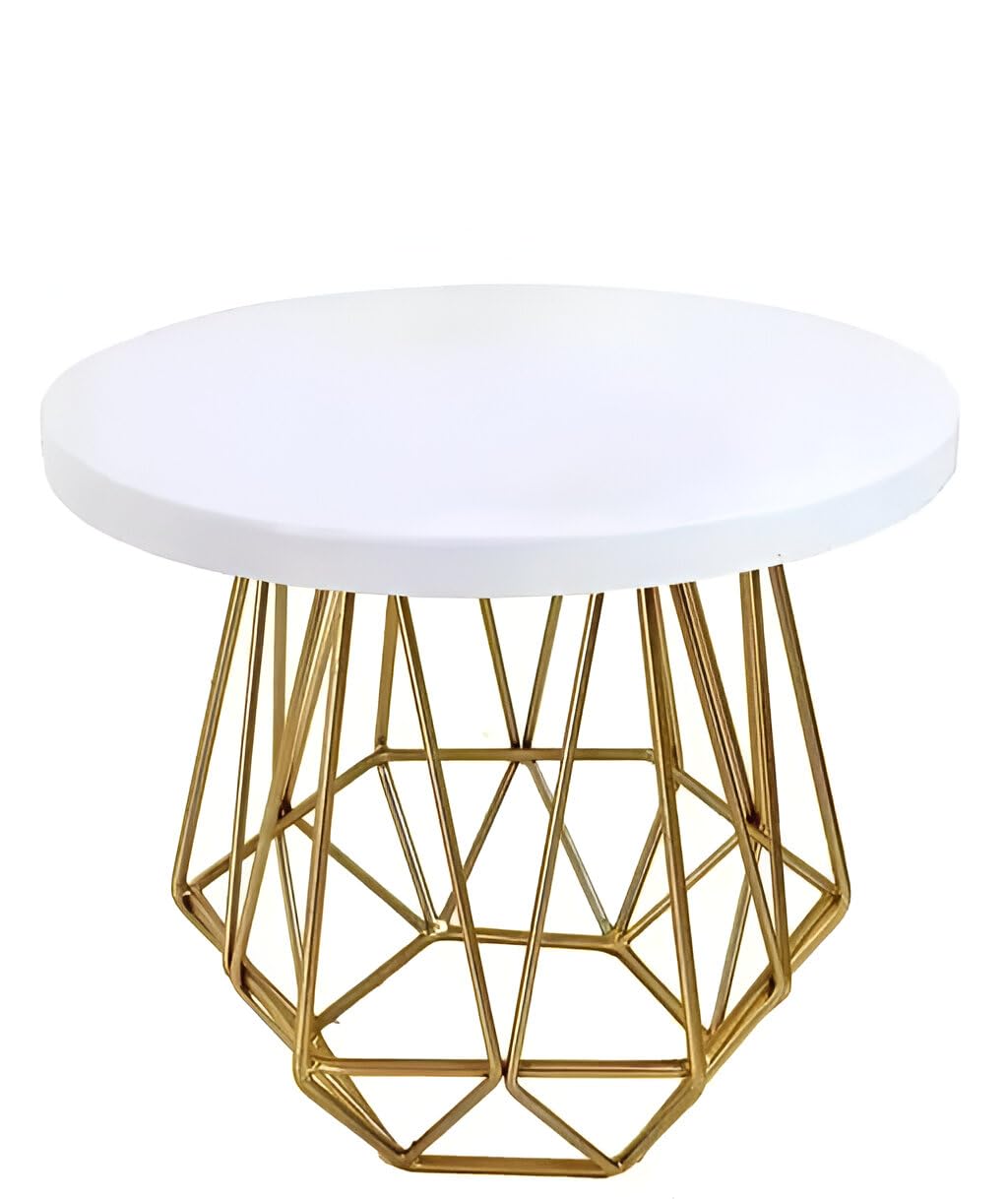 Metallic Skirt Shape Cake Stand White Color | Dessert Stand | Fruit Bowl | Cake Server | Cupcake Stand for Mother Day Gifting