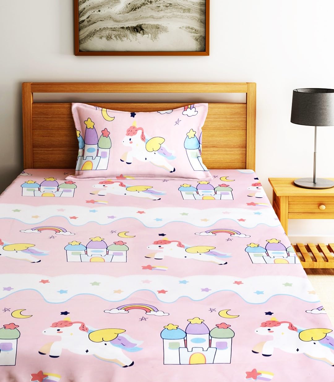 Playful Dreams Kids Bedsheet Set – Glace Cotton (60x90 inches)