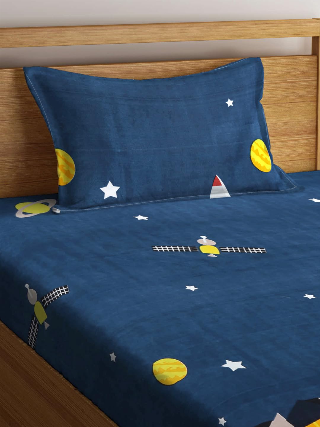 SnuggleJoy Cartoon Kids Bedsheet Set – Glace Cotton (60x90 inches)