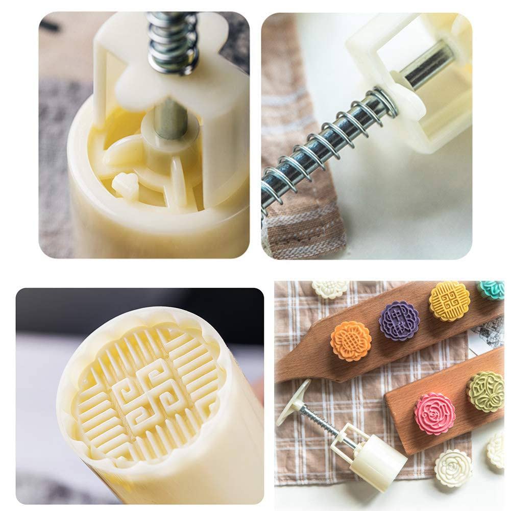 Cake Mold Set 4pcs 50g Cookie Stamps, DIY Hand Press Cookie Dessert Cutter Pastry Decoration Tool Cake Mold Set 4pcs 50g Cookie Stamps