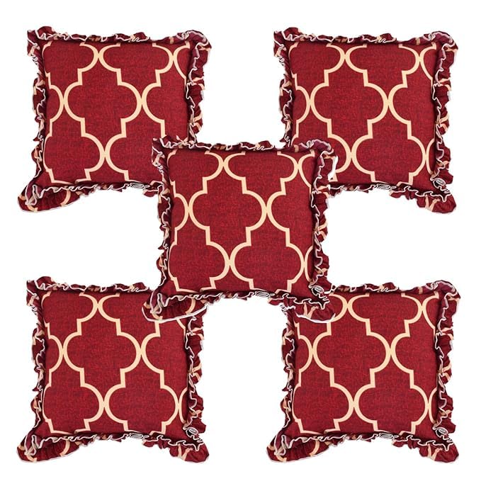Abstract Design Decorative Frill Diwan Set – 8 Pcs