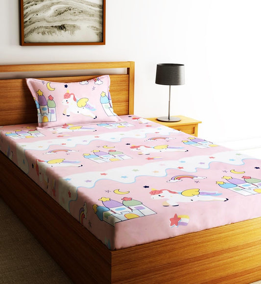 Playful Dreams Kids Bedsheet Set β Glace Cotton (60x90 inches)