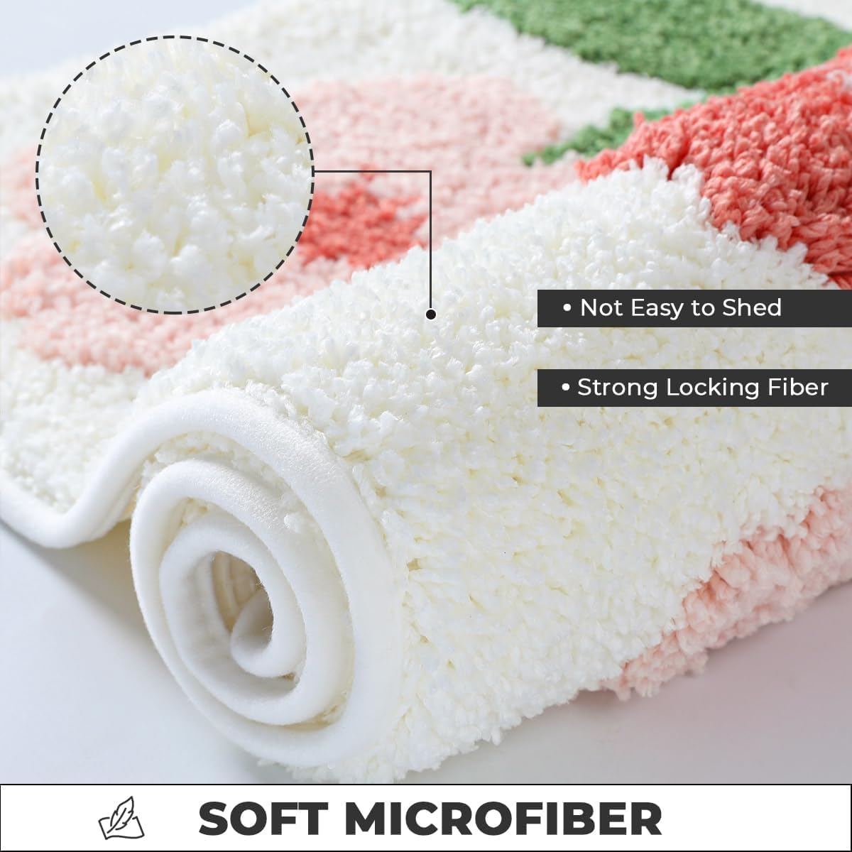 Non-Slip Abstract Bath Rugs Cute Mat Washable for Tube |Rectangular Door Mat for Home