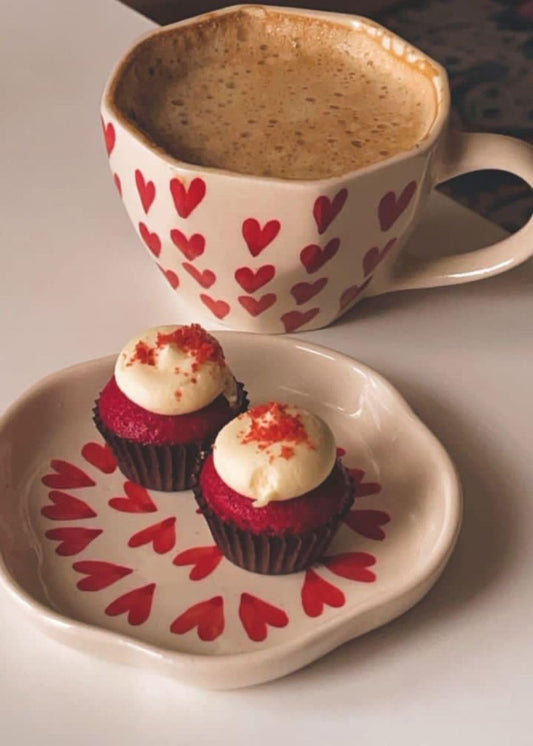 Trendy Ceramic Chai & Coffee Cup with Saucer – 200ML (Set of 1)