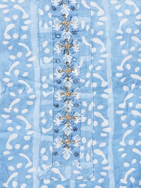 BlueAura Cotton Dress Material Set