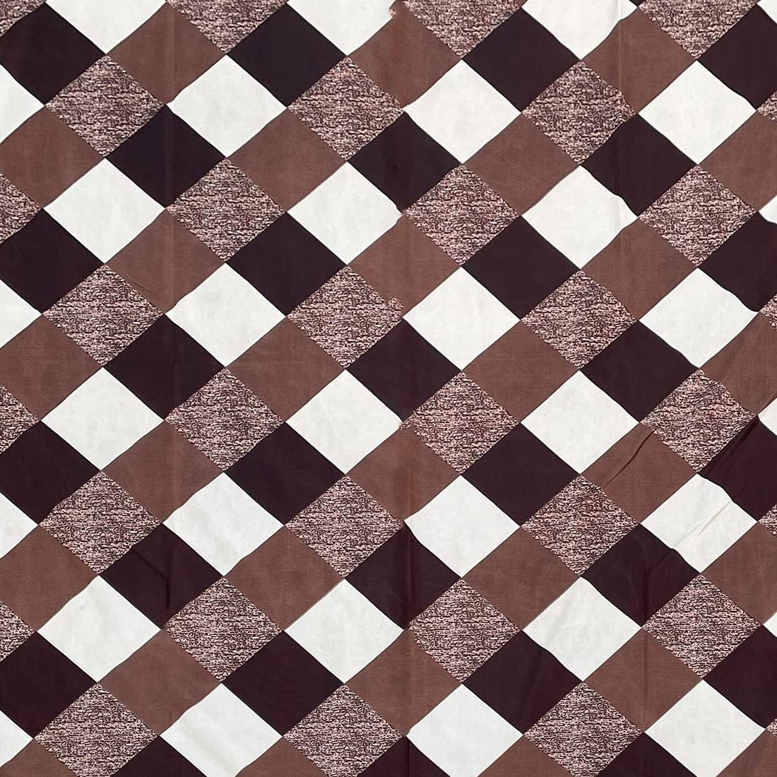 Checkered Pattern Designer Printed Curtains Pack of 2