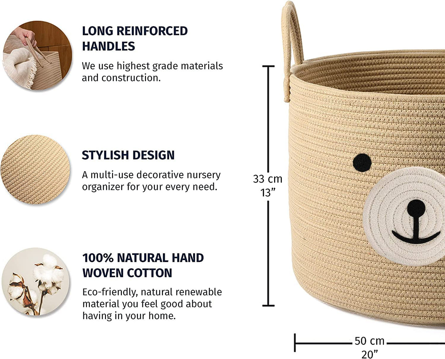 Boho Home Décor Big Box Rope Storage - Pack Of 1 Pc, Brown