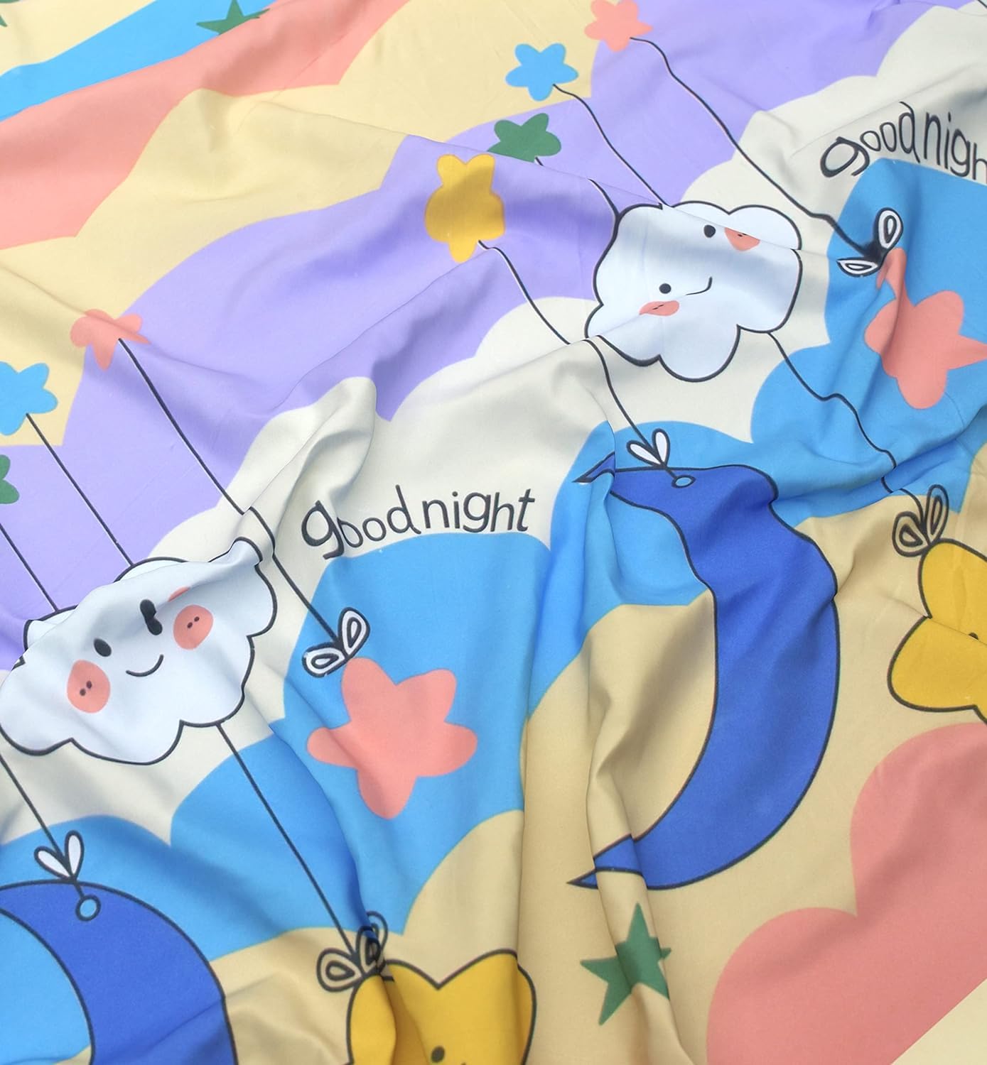 Cartoon Comfort Microfiber Kids Bedsheet Set – Double (90x90 inch)