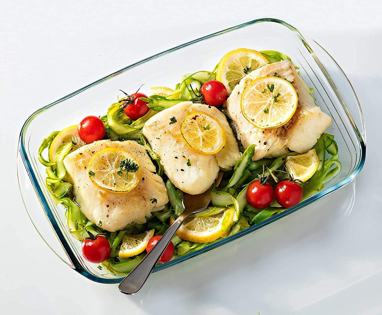 Clear Glass Baking Dish for Oven Glass Pan Cooking Casserole Dish Rectangular Baking Pan Glass Bake-ware (1) 1100ML