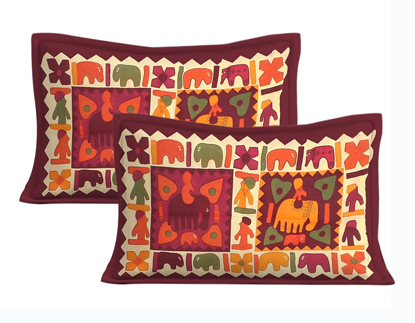 Jaipuri Royal Cotton Double Queen Size Bedsheet Set with 2 Pillow Covers