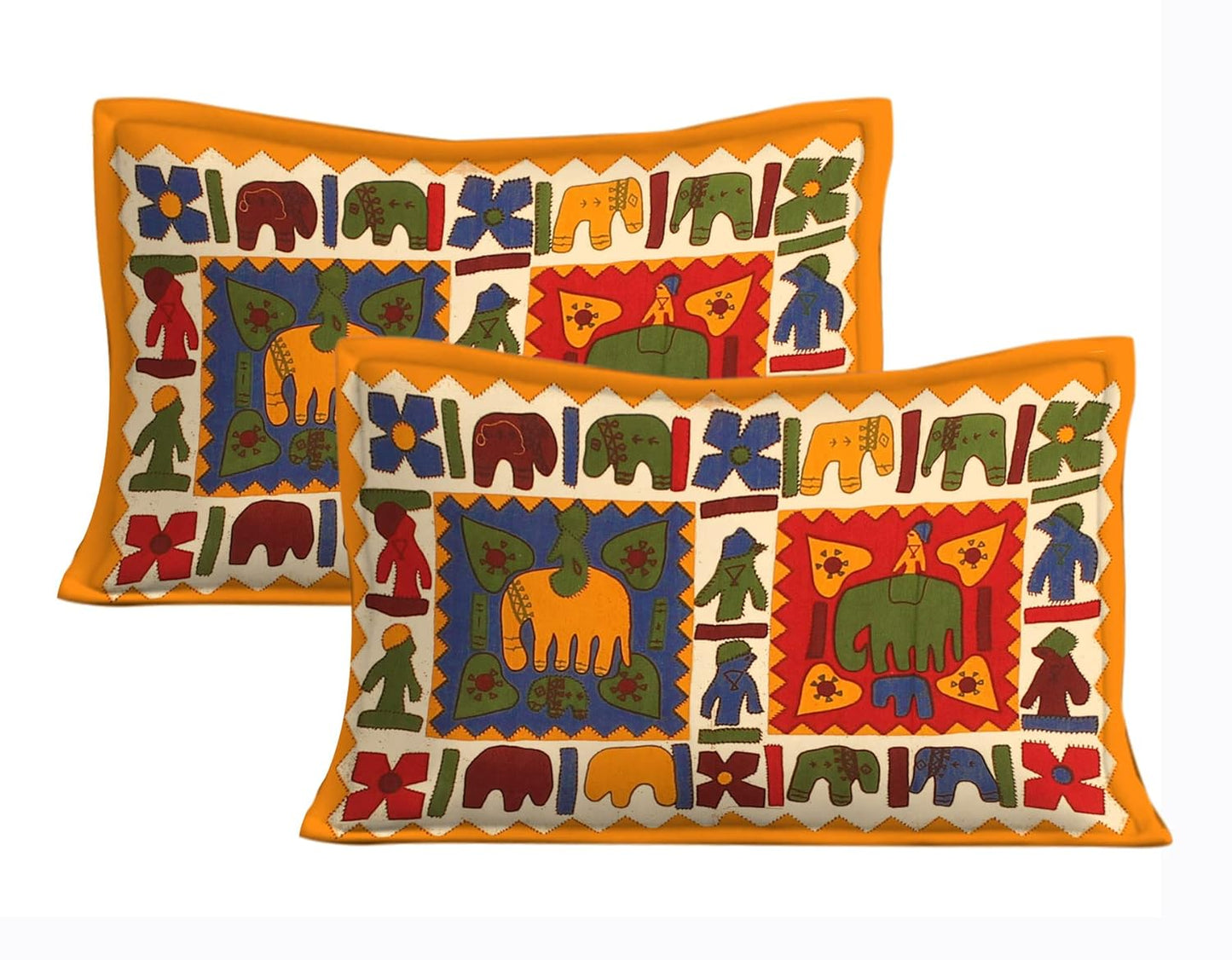 Jaipuri Royal Cotton Double Queen Size Bedsheet Set with 2 Pillow Covers