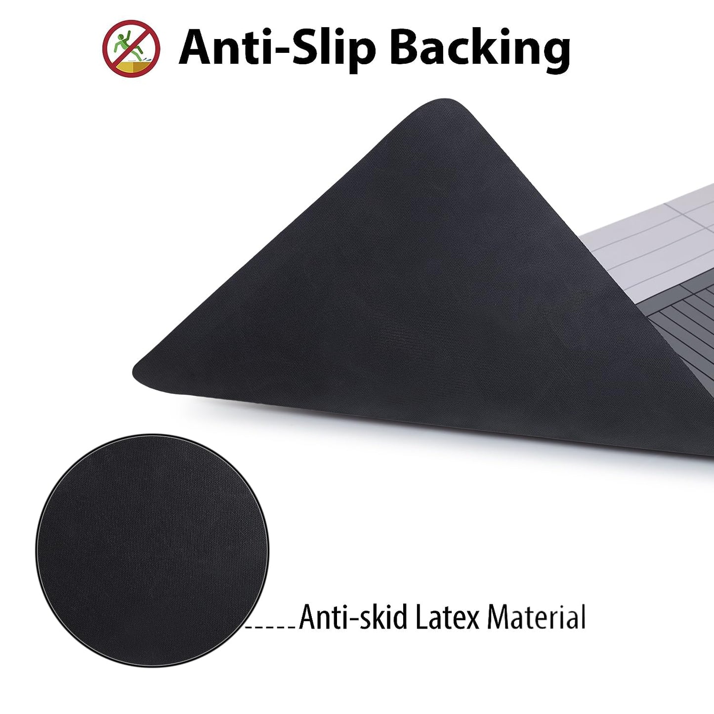 Stylish Anti-Slip Rubber Kitchen Mat – Pack of 2 (Bunnies Grey)