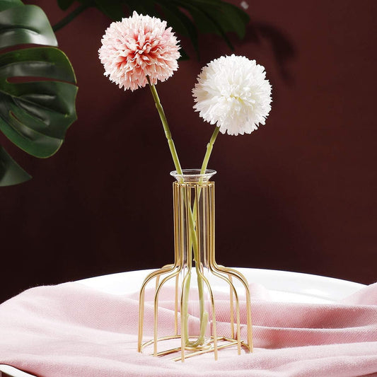 Trendy Metal Test Tube Propagation Vase with Stand