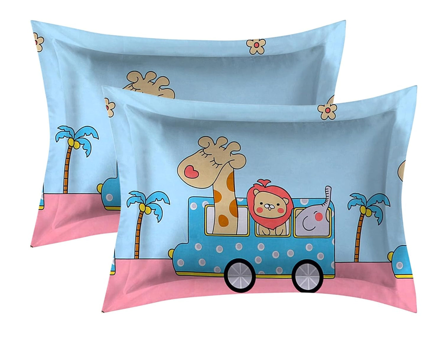 All-Round Elastic Fitted Cartoon Double Bedsheet Set (King Size)