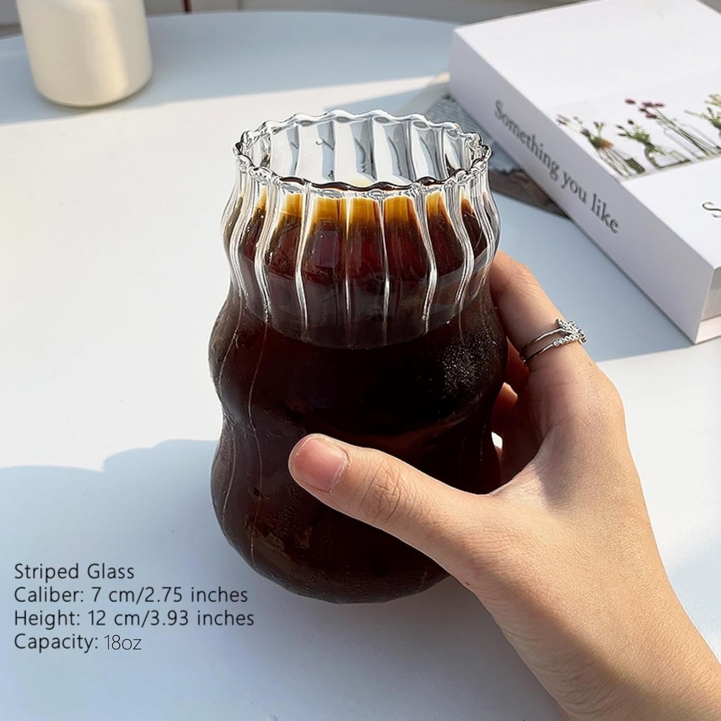 Premium Wave-Shaped Glass Tumblers Set – Pack of 2 (500 ml)