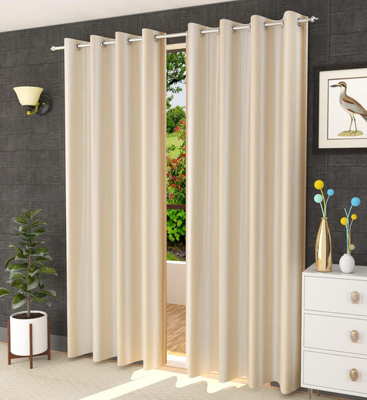 Luxury Plain Color Curtains for Home Decor Pack of 2