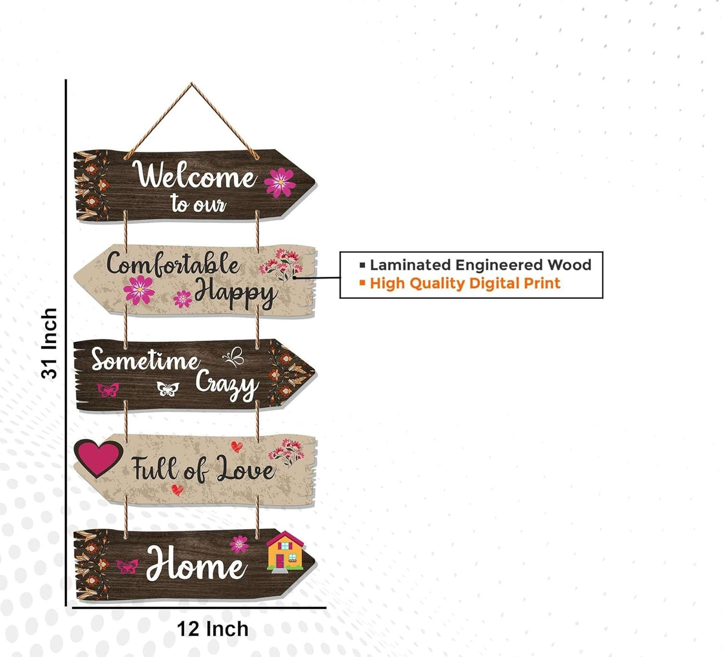 Wooden Wall Hanging - Decorative Art for Home & Office