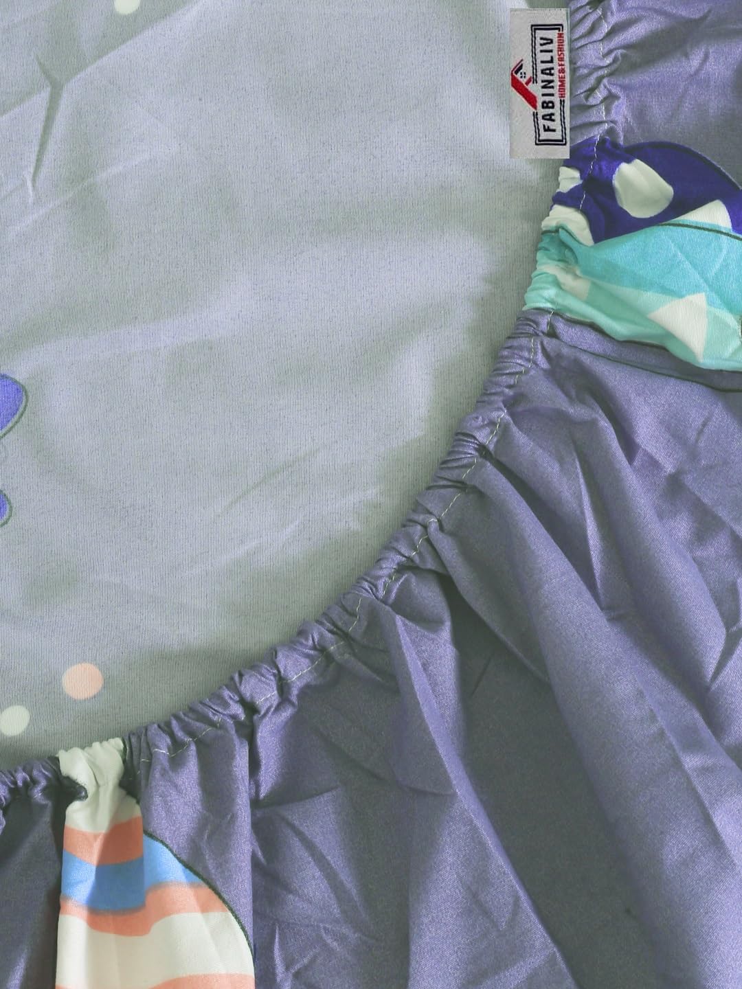 ZooDreams Kids Bedsheet Set – Fish Print (Blue, 60x90 Inches)