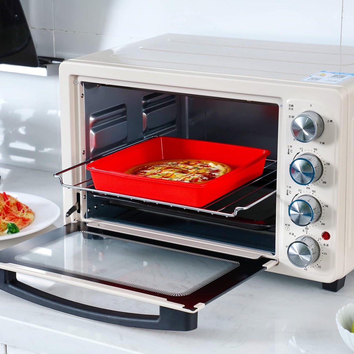 Premium SGS Certified Silicon Square Cake Mould for Baking, Bakeware Pan, 6 Inch / 15cm BPA-Free, Microwave Safe, Easy Release Baking Tin