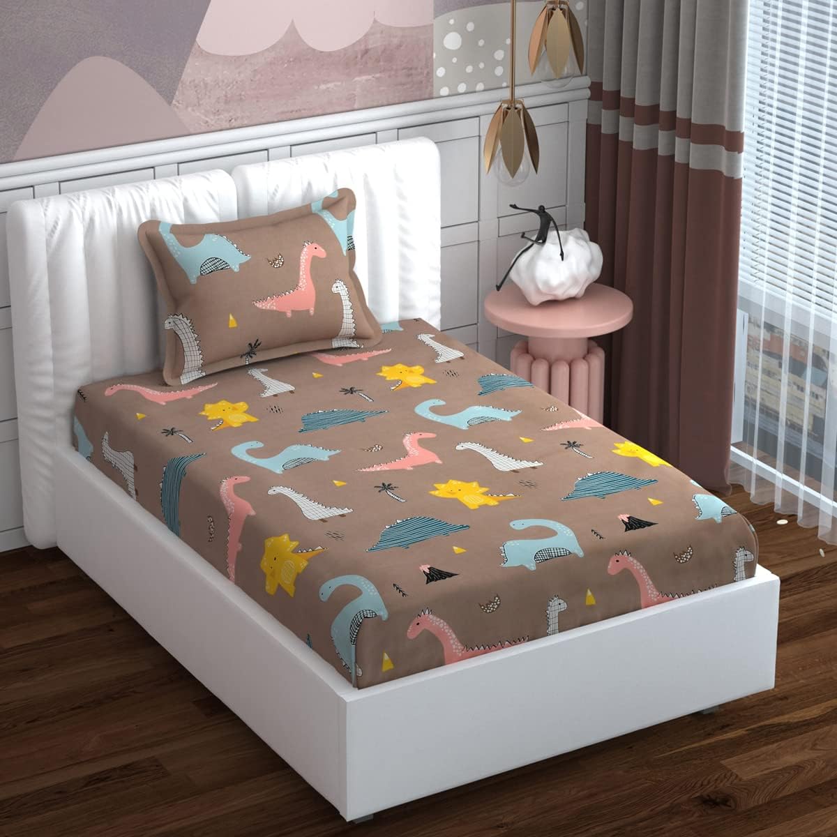 Brown Safari Kids Bedsheet Set – Soft Cotton Feel