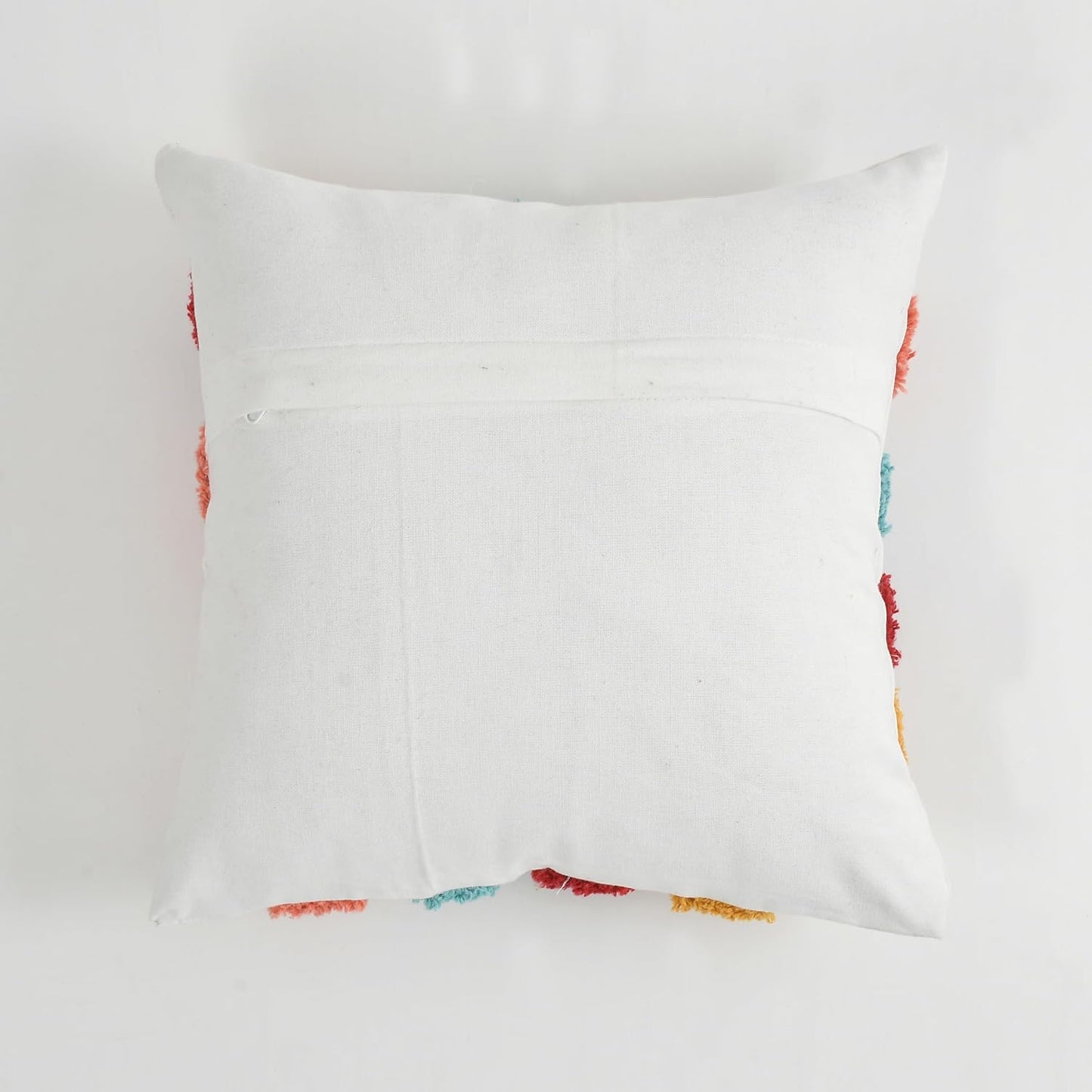 Multicolor Squares Cotton Cushion Covers – Set of 5 (16 x 16 Inches, 230 TC)