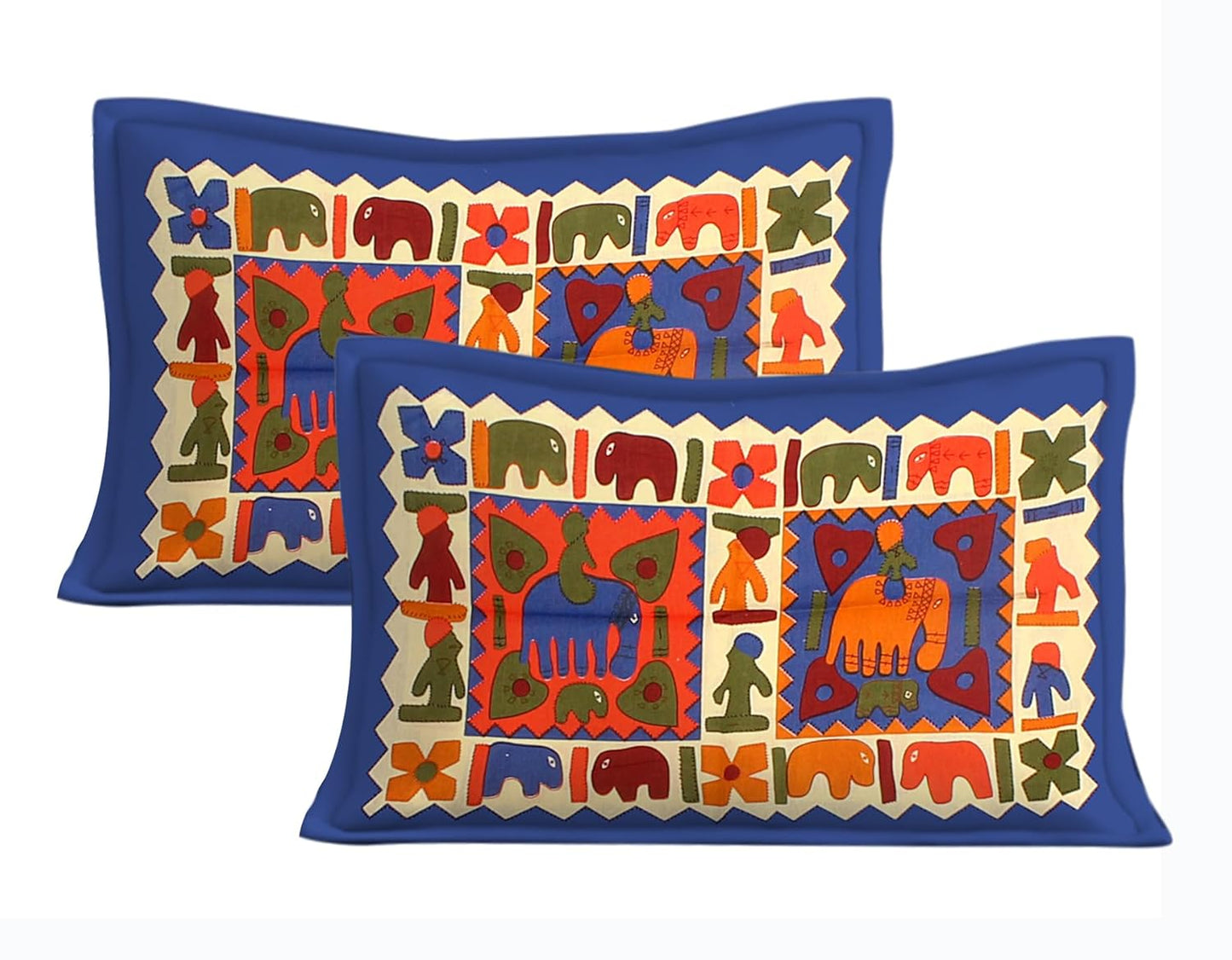 Jaipuri Royal Cotton Double Queen Size Bedsheet Set with 2 Pillow Covers