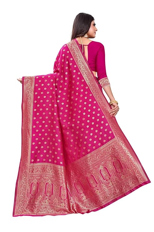 Rani Raiment Women's Pure Kanjivaram Silk Saree Banarasi Soft Sari With Blouse Piece For Wedding