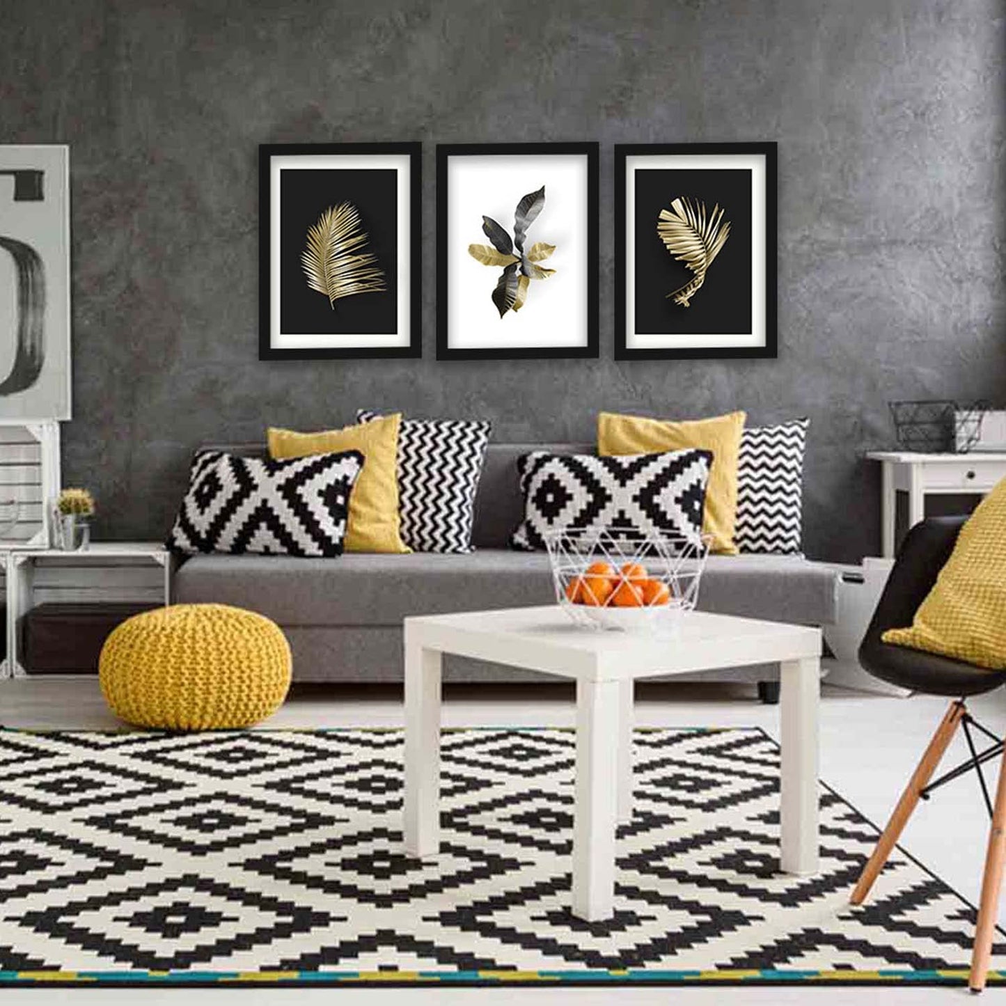 Modern Art Framed Wall Posters – Set of 3 (11 x 14 inch)