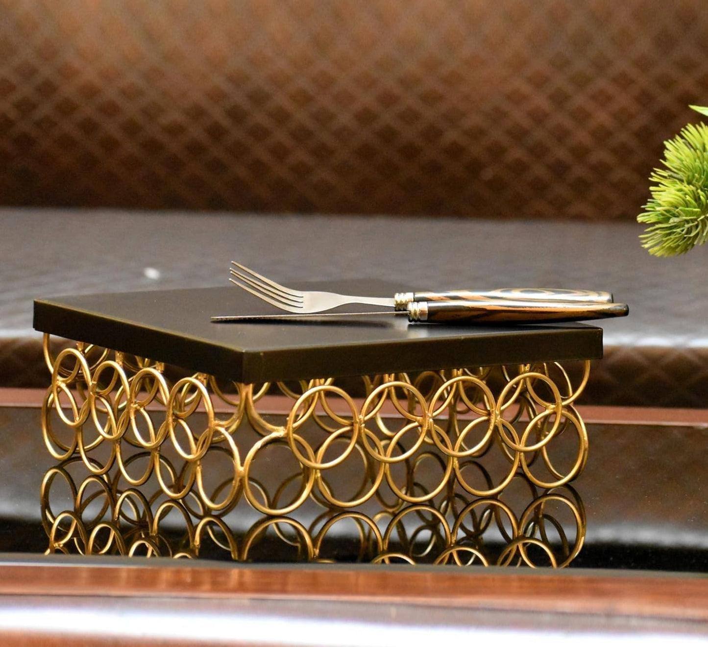 Black & Gold Metal Cupcake Stand – Multipurpose Dessert Display