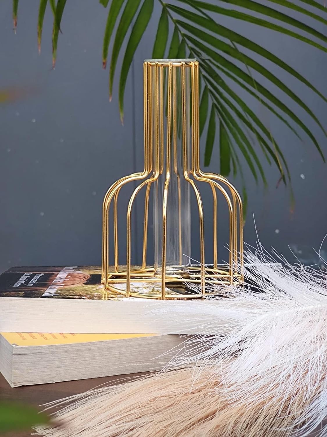 Trendy Metal Test Tube Propagation Vase with Stand
