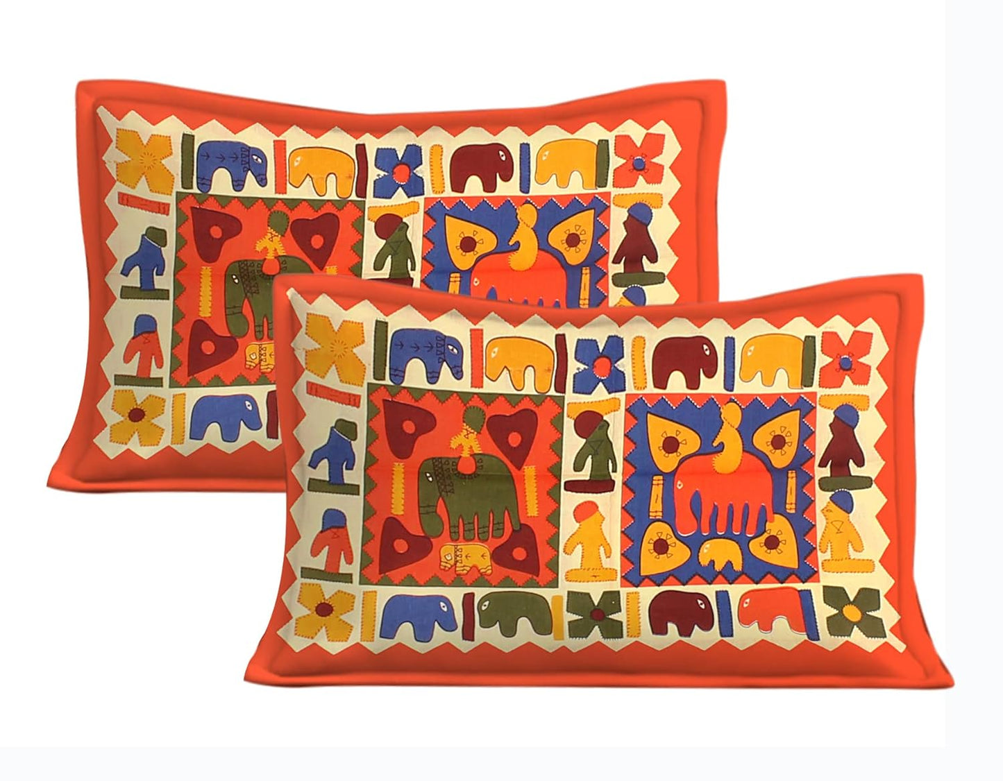 Jaipuri Royal Cotton Double Queen Size Bedsheet Set with 2 Pillow Covers