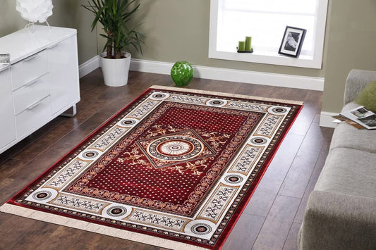 Traditional Multi-Purpose Jhelum Carpet β Maroon (4x6 Feet)