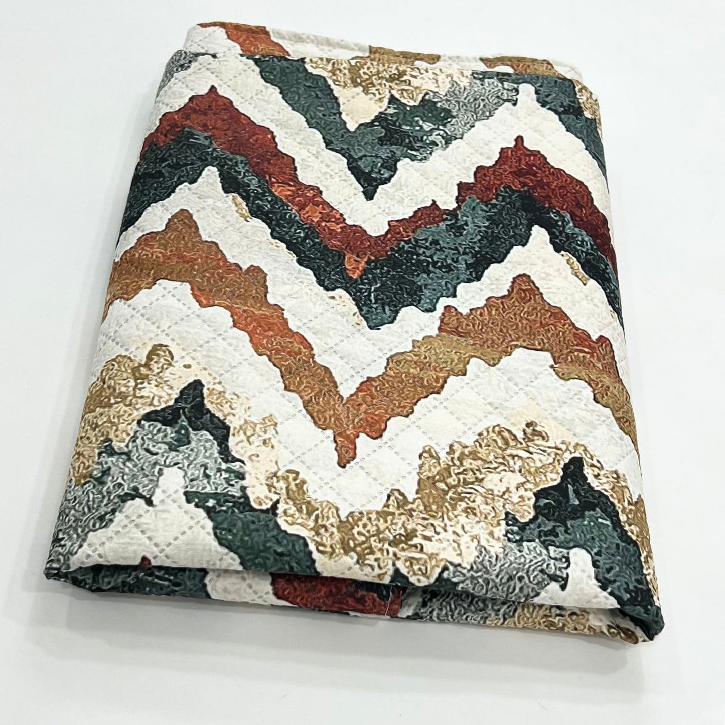 Premium 3D Printed Quilted Velvet Sofa Cover – 3 Seater